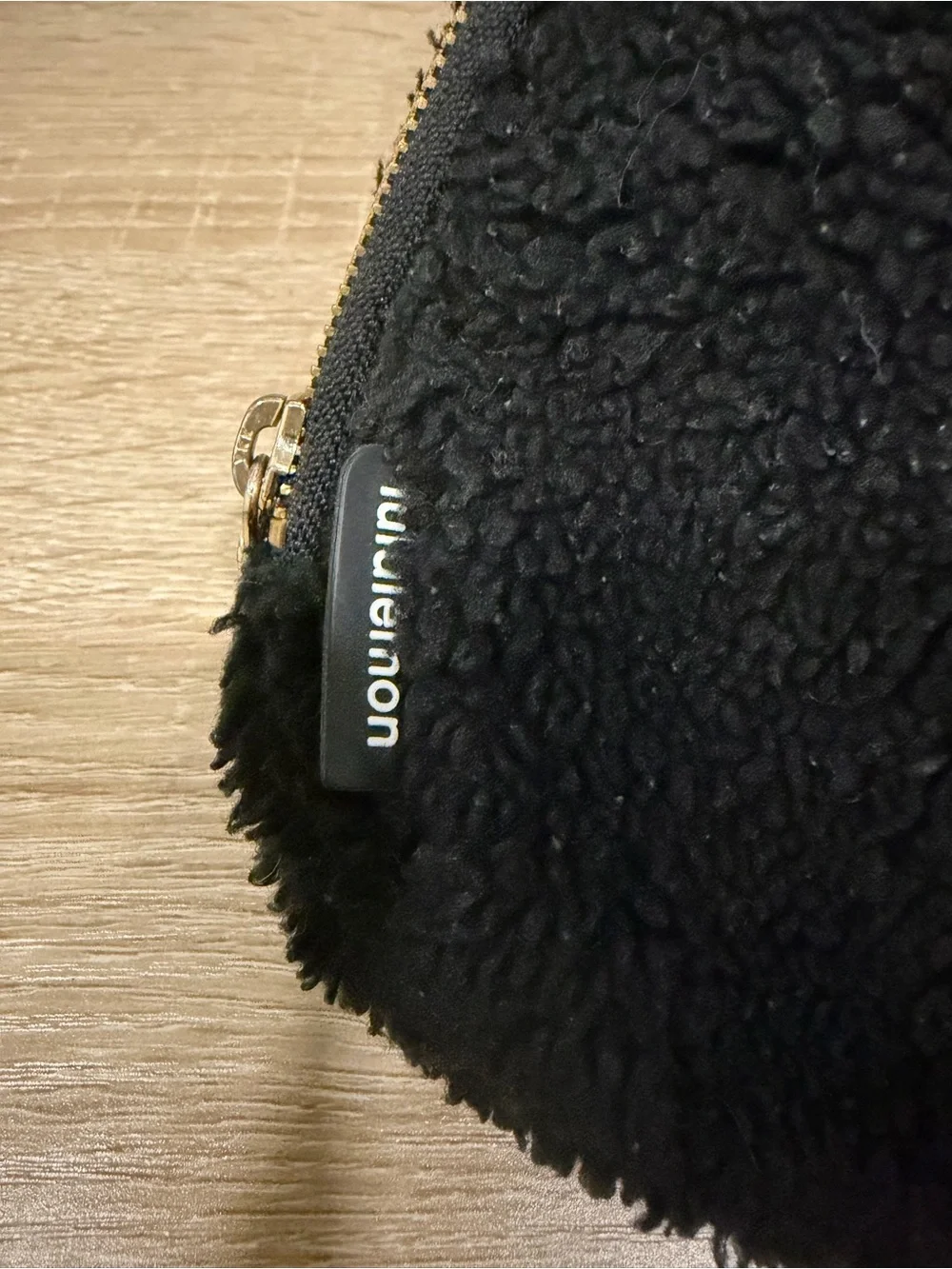 lululemon Black Sherpa Crossbody with Gold Zipper - Picture 8 of 8